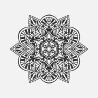 cirkelvormige bloem mandala op wit vector