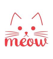 katten t-shirt ontwerp vector