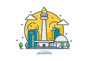 Monas Linear Vector Illustration