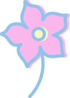 roze geranium bloem, illustratie, vector, Aan een wit achtergrond. vector