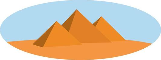 piramide van cheops, illustratie, vector Aan wit achtergrond.