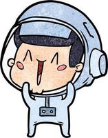 vector astronaut karakter in tekenfilm stijl