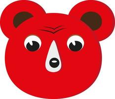 rood beer, illustratie, vector Aan een wit achtergrond.