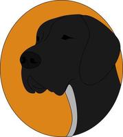 Duitse hond, illustratie, vector Aan wit achtergrond.