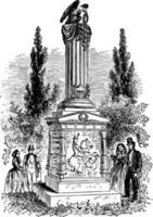 richard mentor johnson's monument wijnoogst illustratie vector