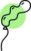 groen folie ballon , illustratie, Aan een wit achtergrond. vector