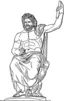 Zeus wijnoogst illustratie. vector