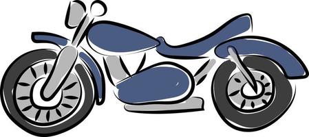 blauw motorfiets, illustratie, vector Aan wit achtergrond