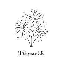 samenstelling van tekening vuurwerk. vector