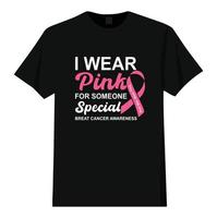borstkanker bewustzijn t-shirt ontwerp vector