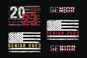 senior 2023 ontwerp bundel vector