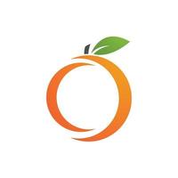 oranje fruit logo vector