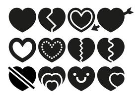 Vector Hearts Icons Set