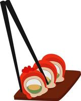 sushi voedsel, illustratie, vector Aan wit achtergrond