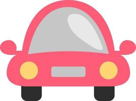 meisjesachtig roze auto, illustratie, vector, Aan een wit achtergrond. vector
