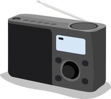 klein radio, illustratie, vector Aan wit achtergrond
