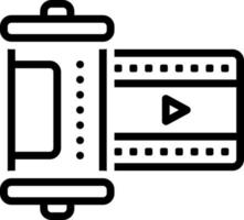 lijnpictogram voor film vector