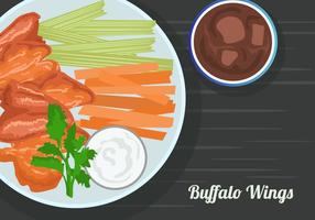 Buffalo Wings met de saus en Frisdrank vector