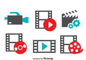 Film Movie Icons Vector
