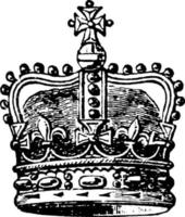 kroon, wijnoogst illustratie. vector