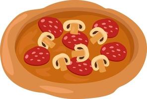 heerlijk pizza , illustratie, vector Aan wit achtergrond