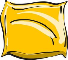 geel hoofdkussen , illustratie, vector Aan wit achtergrond