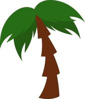 palm boom, icoon illustratie, vector Aan wit achtergrond