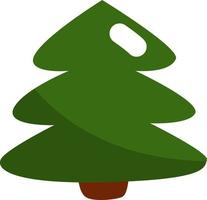 groen Kerstmis boom, illustratie, vector Aan een wit achtergrond.