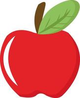 rood appel, illustratie, vector Aan wit achtergrond.