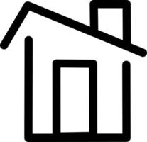 huis met groot schoorsteen, icoon illustratie, vector Aan wit achtergrond