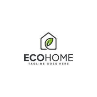 huis icoon met groen blad vector logo ontwerp, milieuvriendelijk huis logo ontwerp, natuur icoon sjabloon