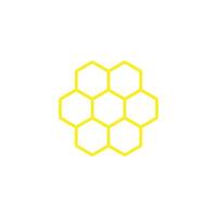eps10 geel vector honingraten of cellen lijn icoon geïsoleerd Aan wit achtergrond. honingbij cellen patroon schets symbool in een gemakkelijk vlak modieus modern stijl voor uw website ontwerp, logo, en mobiel app