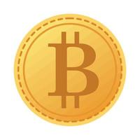 bitcoin cryptogeld munt vector