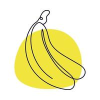 banaan lijn tekening vector