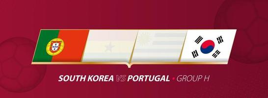 zuiden Korea - Portugal Amerikaans voetbal bij elkaar passen illustratie in groep a. vector