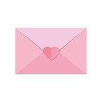 liefde brief in roze envelop vector