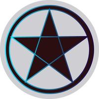 wicca ster symbool vector illustratie Aan een wit achtergrond