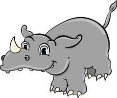 neushoorn, illustratie, vector Aan wit achtergrond