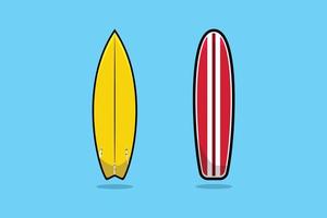 surfing bord vector icoon illustratie. zomer strand sport, vakantie icoon ontwerp concept. zwemmen voorwerpen, surfen reis, zee reizend, strand sport, zomer voorwerpen.