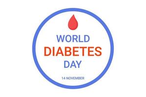 wereld diabetes dag bewustzijn poster vector