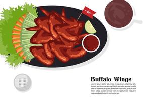 Buffalo Wings Vector Achtergrond