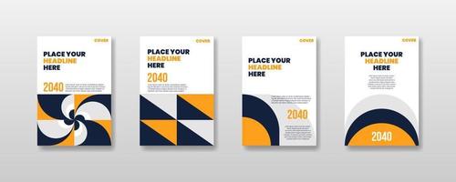 abstract meetkundig achtergrond creatief Hoes set. kan worden gebruikt voor collage bladzijde, groet kaart, uitnodiging, brochure, banier idee, boek omslag, boekje afdrukken, enz. vector