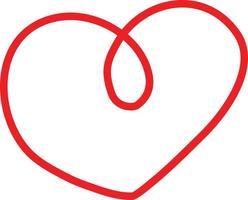 valentijnsdag rood hart, illustratie, vector Aan een wit achtergrond