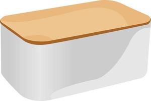 brood doos, illustratie, vector Aan wit achtergrond