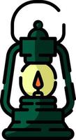 camping lamp, illustratie, vector Aan een wit achtergrond.