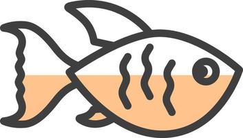 oranje zee vis, illustratie, vector, Aan een wit achtergrond. vector
