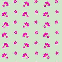roze baby bloemen , naadloos patroon Aan een licht munt groen achtergrond. vector