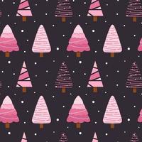 naadloos Kerstmis patroon. achtergrond met Kerstmis bomen. perfect voor omhulsel papier, groet kaarten, textiel. vector