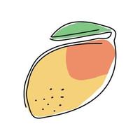 mango fruit lijn tekening vector
