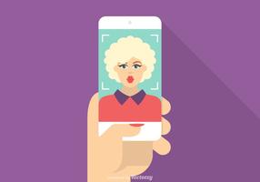 Gratis Vector Taking selfie Illustration